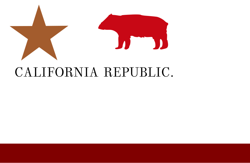 Original California Bear Flag 1846 Bear Flag Republic Sonoma