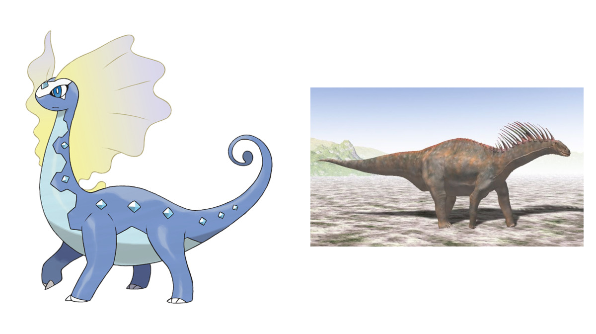 Aurorus compared to Amargasaurus