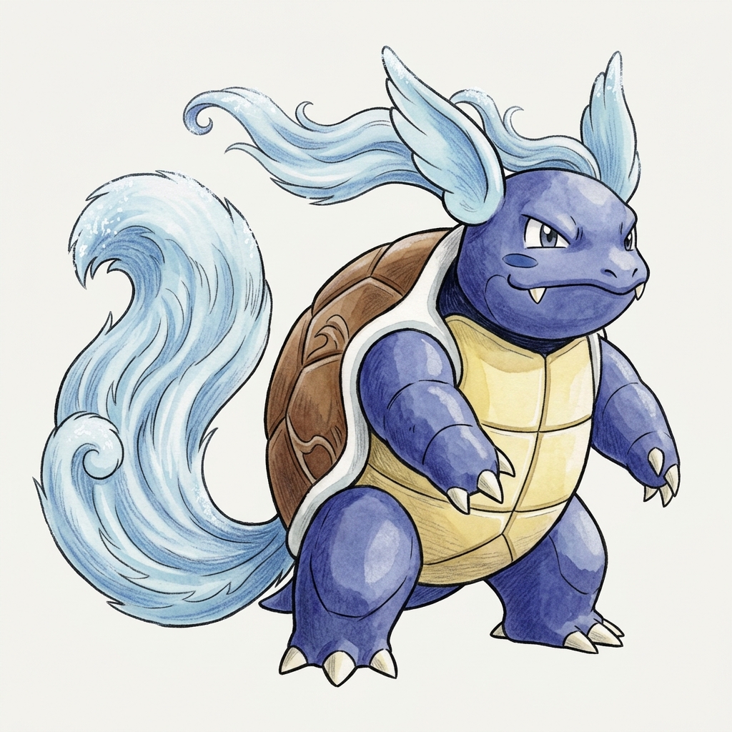 pokemon designs cut: Wartortle's original evolution
