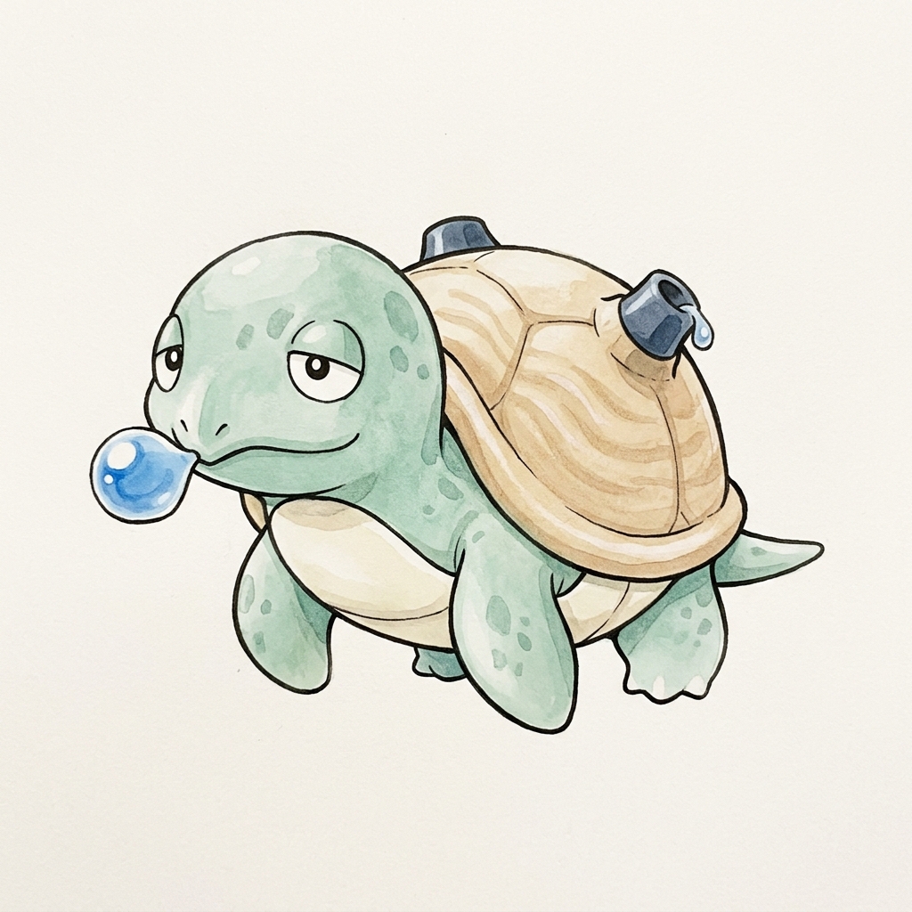 pokemon designs cut: blastoise pre-evolution