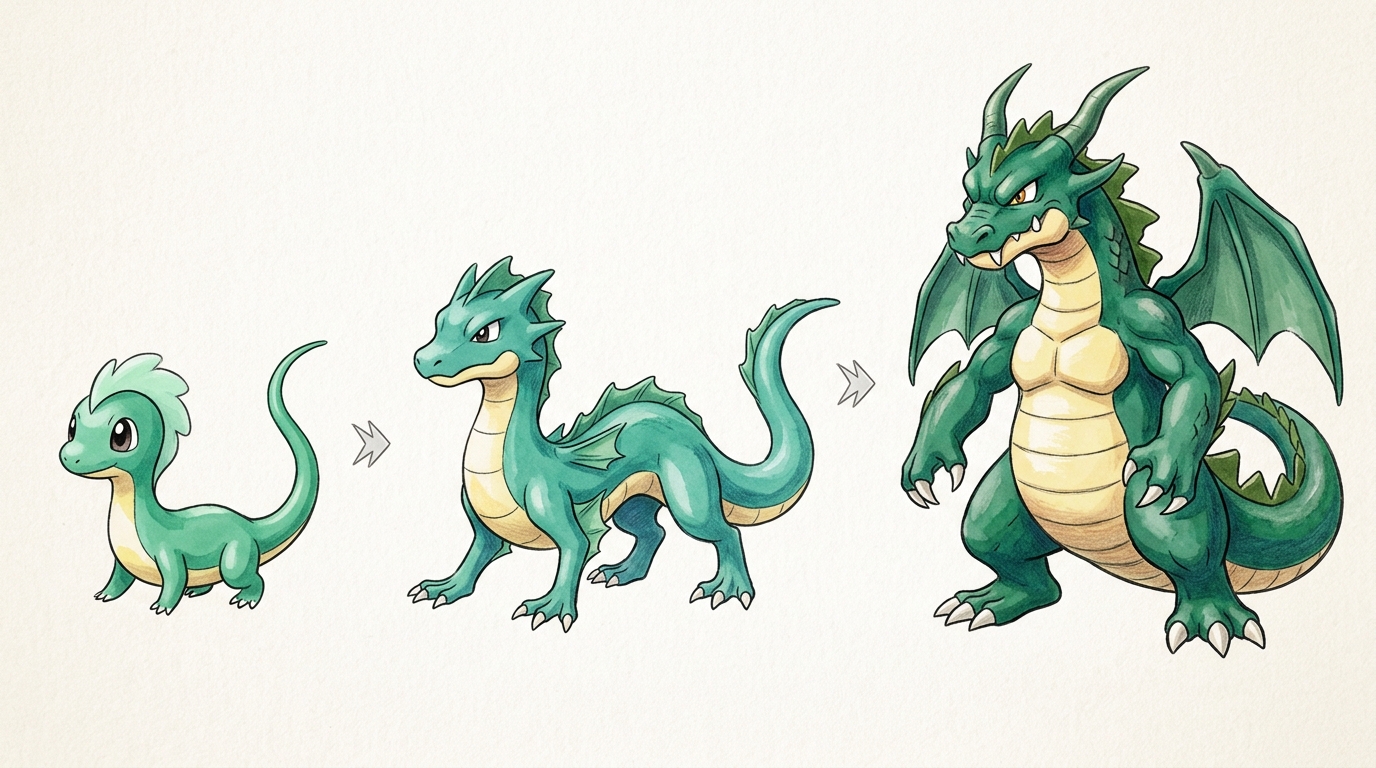 pokemon designs cut: dragon trio