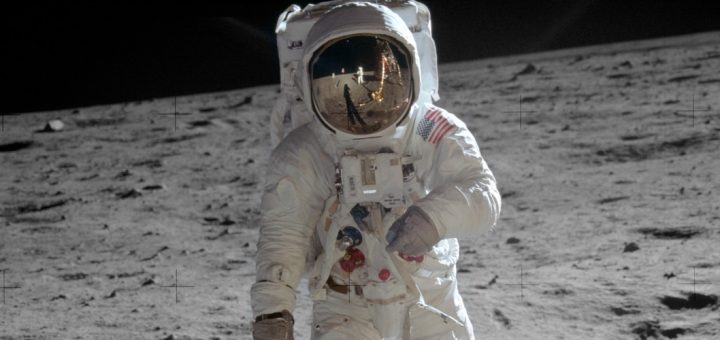 Buzz Aldrin walking on the lunar surface during Apollo 11, July 20, 1969 — featured image for All 12 Men Who Walked on the Moon