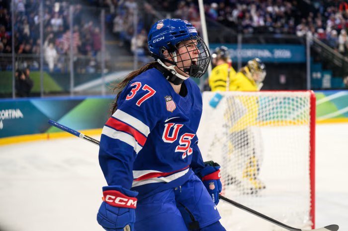 Abbey Murphy forward 2026 U.S. Olympic womens hockey team Milano Cortina