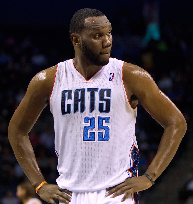 Al Jefferson playing for the Charlotte Bobcats
