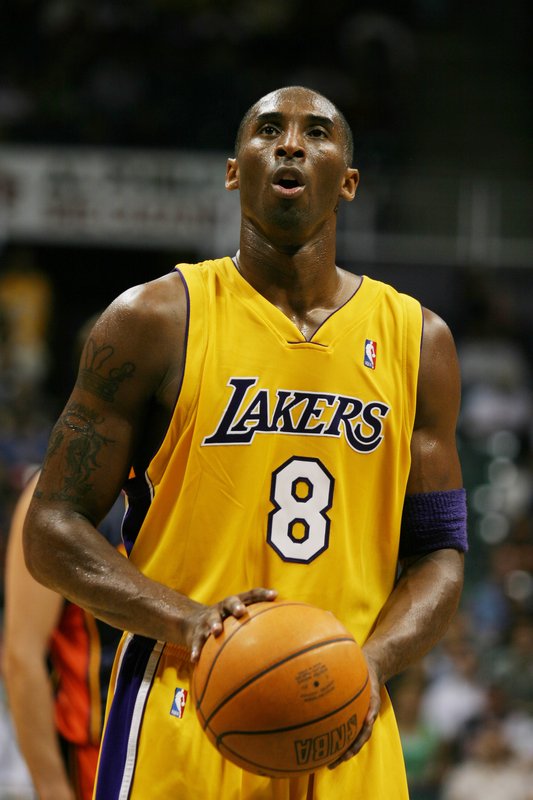 Kobe Bryant playing for the Los Angeles Lakers