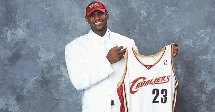 LeBron James Cleveland Cavaliers NBA Draft 2003