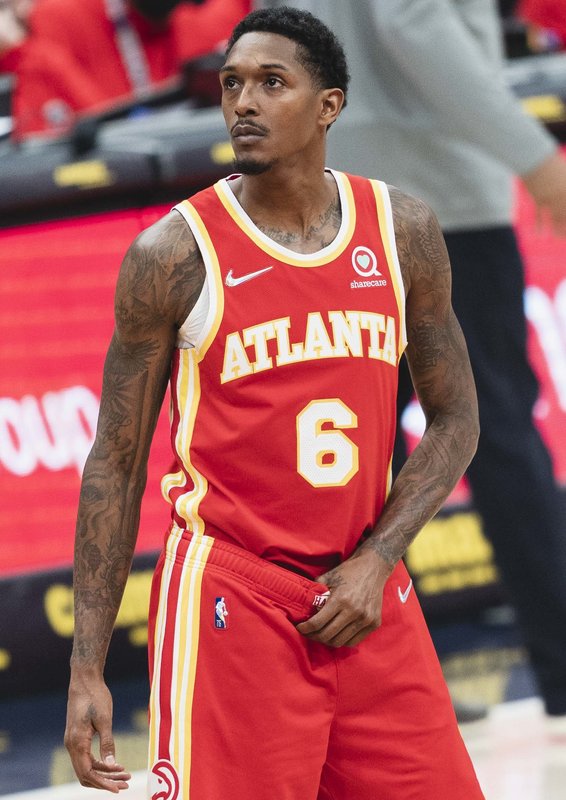 Lou Williams playing for the Atlanta Hawks