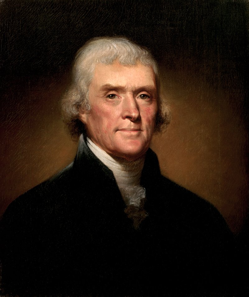 Official White House portrait of Thomas Jefferson