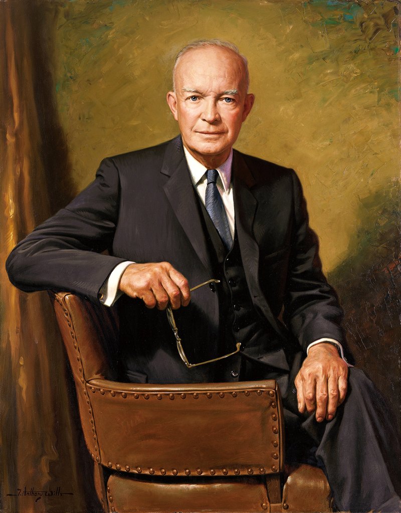 Official White House portrait of Dwight D. Eisenhower