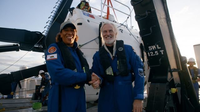 Dawn Wright before Challenger Deep dive aboard research vessel