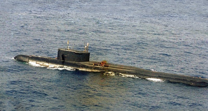 Soviet submarine K-219 on the surface