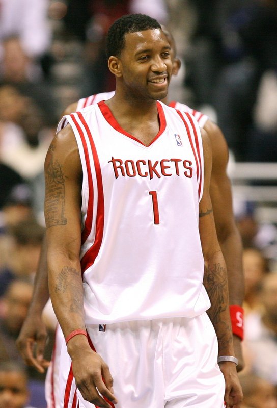 Tracy McGrady playing for the Houston Rockets