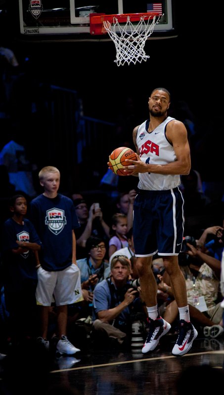 Tyson Chandler playing for USA Basketball