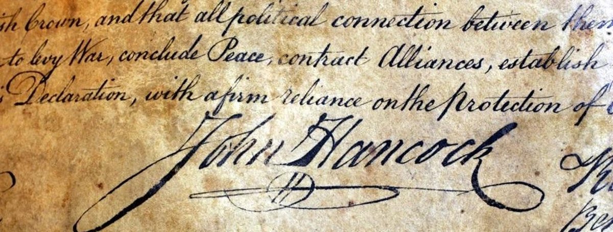 The Declaration of Independence - signed by all 56 delegates