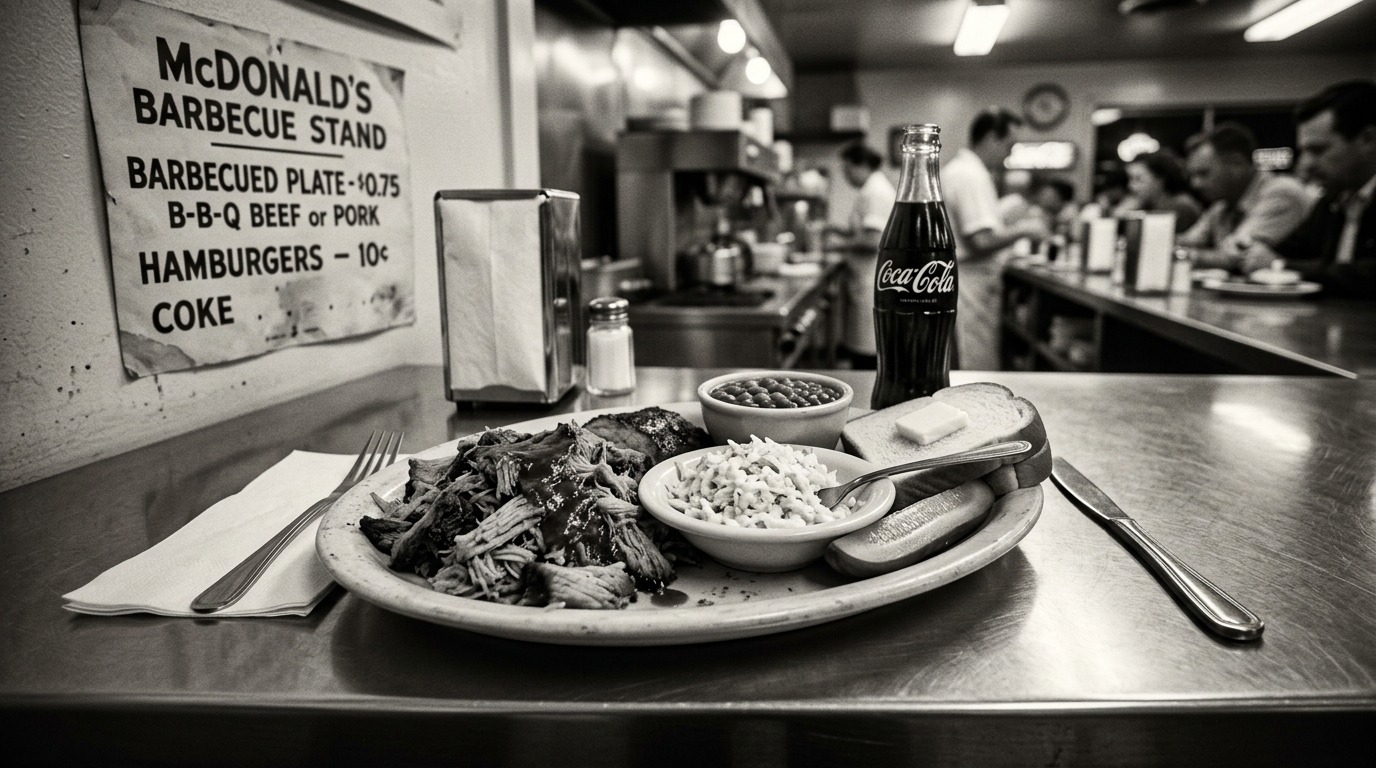 original McDonald's Bar-B-Q menu: Barbecued Plate