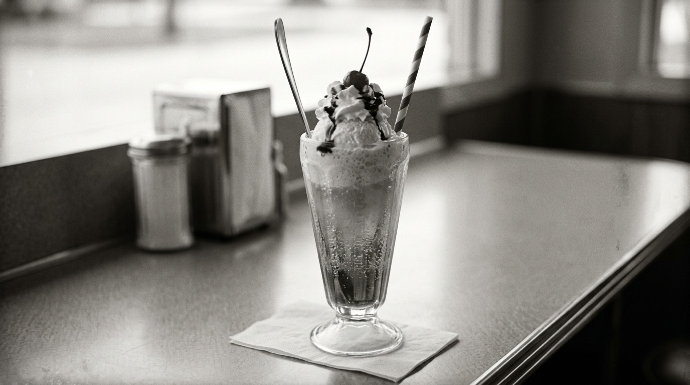 original McDonald's Bar-B-Q menu: Ice Cream Soda