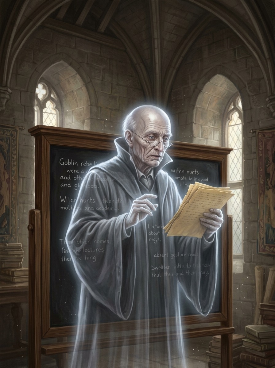 hogwarts ghosts: Professor Cuthbert Binns