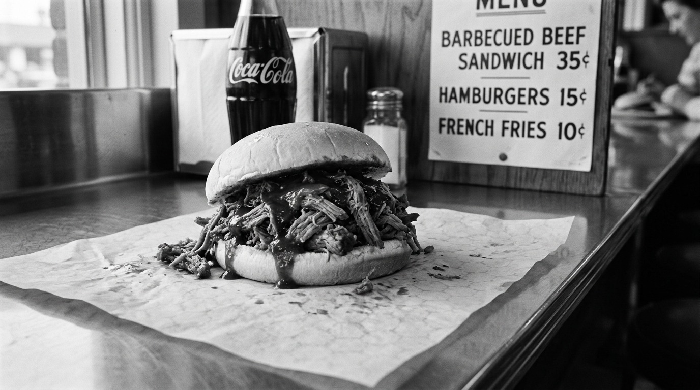 original McDonald's Bar-B-Q menu: Barbecued Pork Sandwich