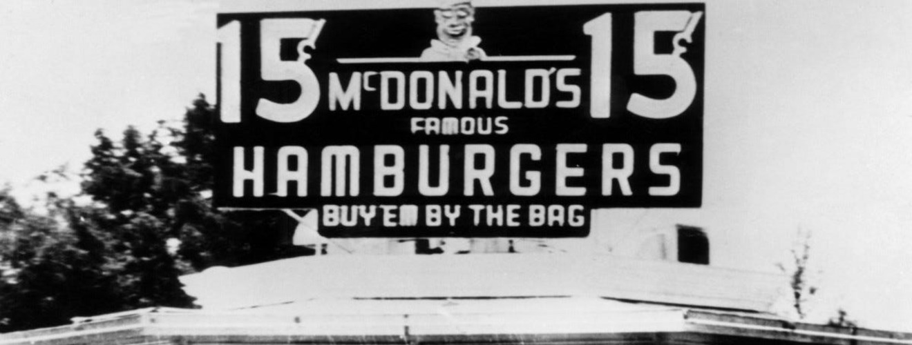 original 1948 McDonald's menu