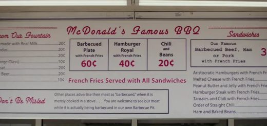original McDonald's Bar-B-Q menu