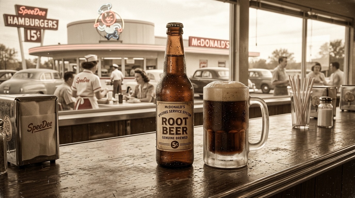 original 1948 McDonald's menu: Root Beer
