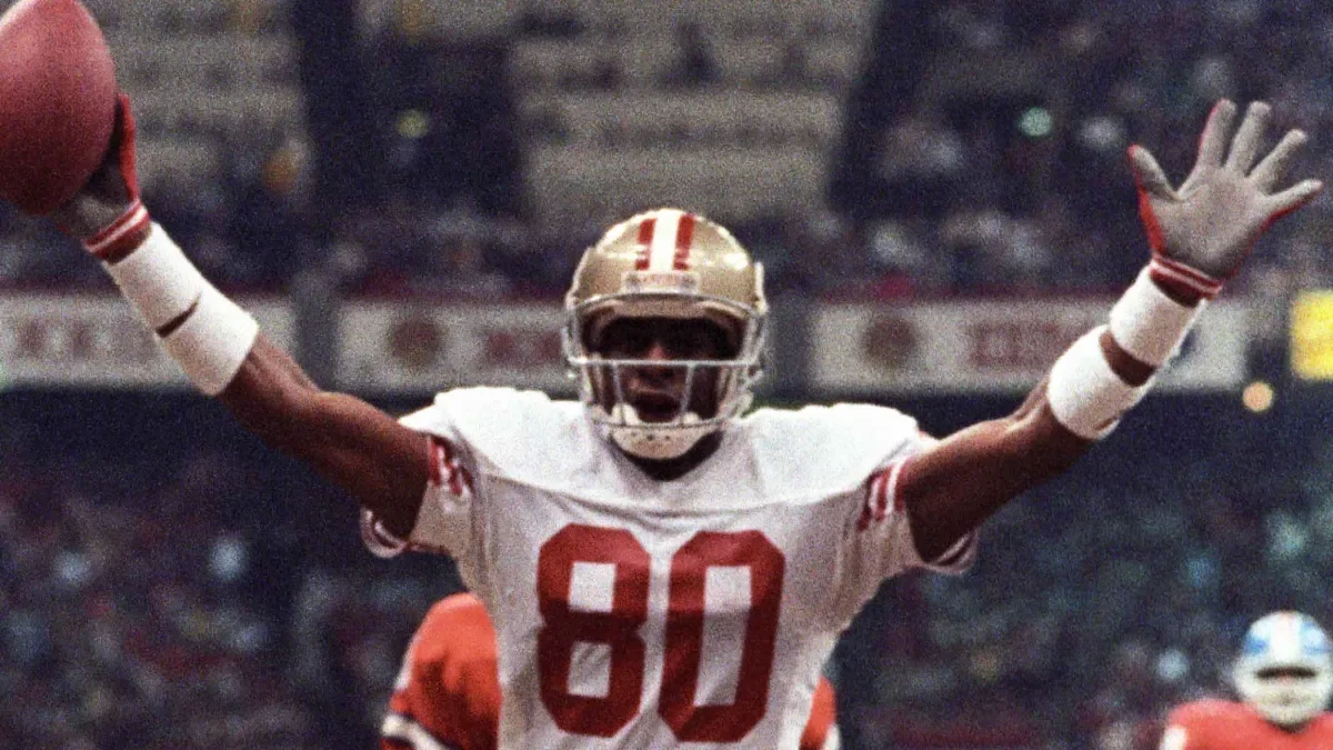 Jerry Rice - 38 yards, Super Bowl XXIV
