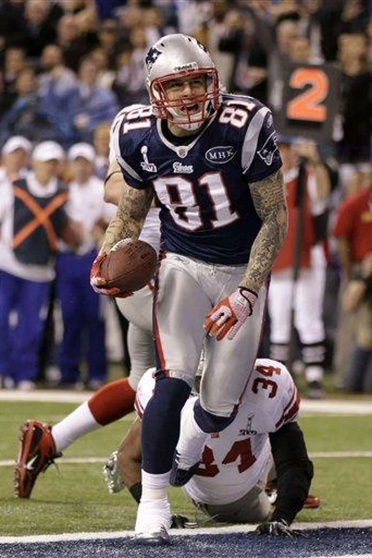 Aaron Hernandez - 12 Yards, Super Bowl XLVI
